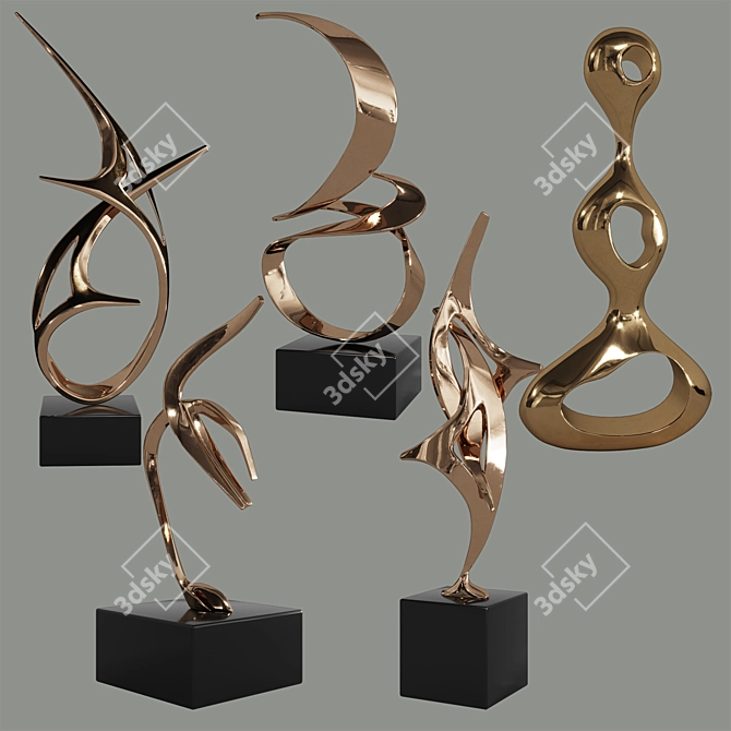 Bronze Sculptures Set: Tom Bennett & Charles Westgarth 3D model image 1