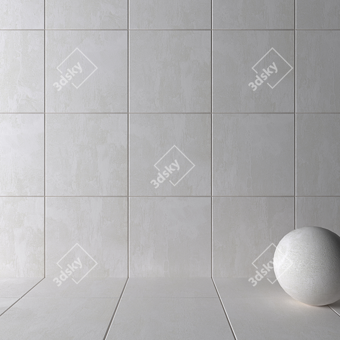 HD Multi-Texture Wall and Floor Tiles 3D model image 2