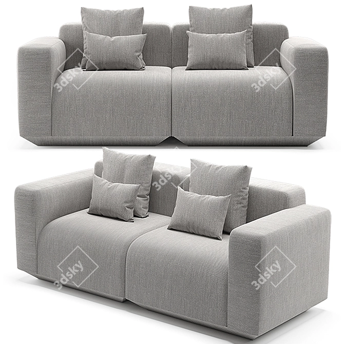 Modern and Chic Develius Sofa 3D model image 1