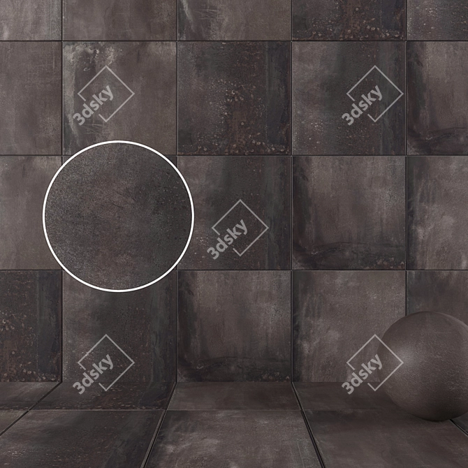 HD Multi-Texture Wall Tiles 3D model image 1