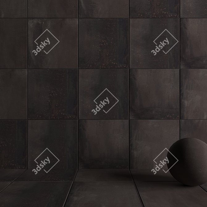 HD Multi-Texture Wall Tiles 3D model image 3