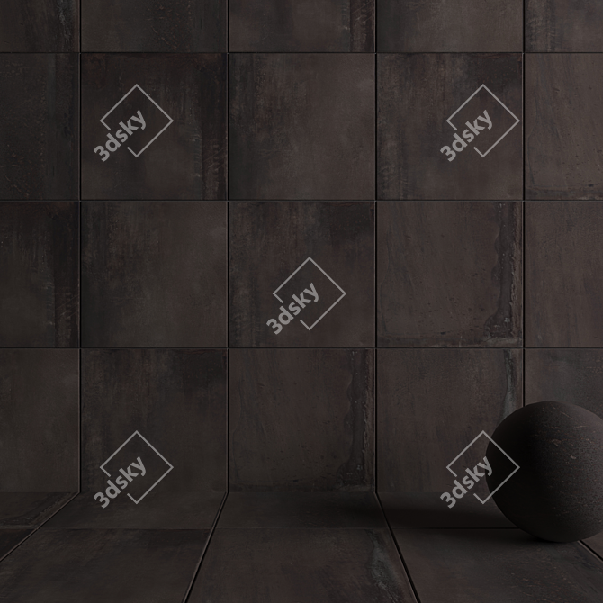 HD Multi-Texture Wall Tiles 3D model image 3