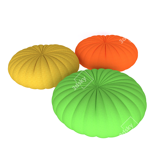 Giovannetti Pumpkin Pouf: Comfy & Chic 3D model image 2