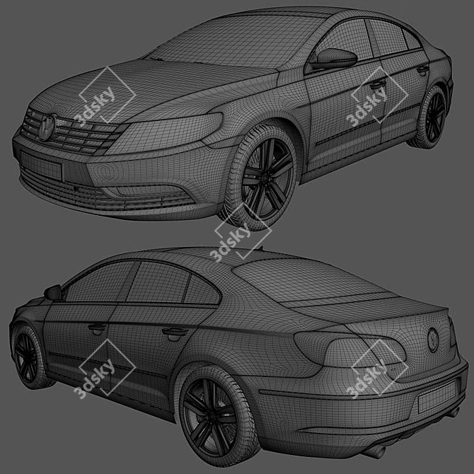 Volkswagen CC 2013 3D Model 3D model image 3