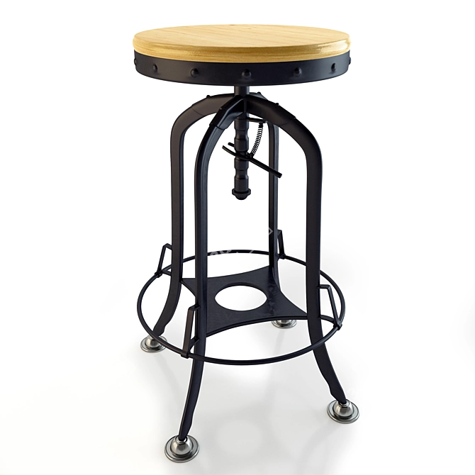 Classic Toledo Bar Stool 3D model image 1