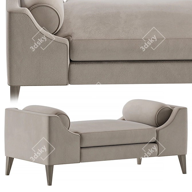 Elegant Grace Bench: Stylish, Versatile & Modern 3D model image 1