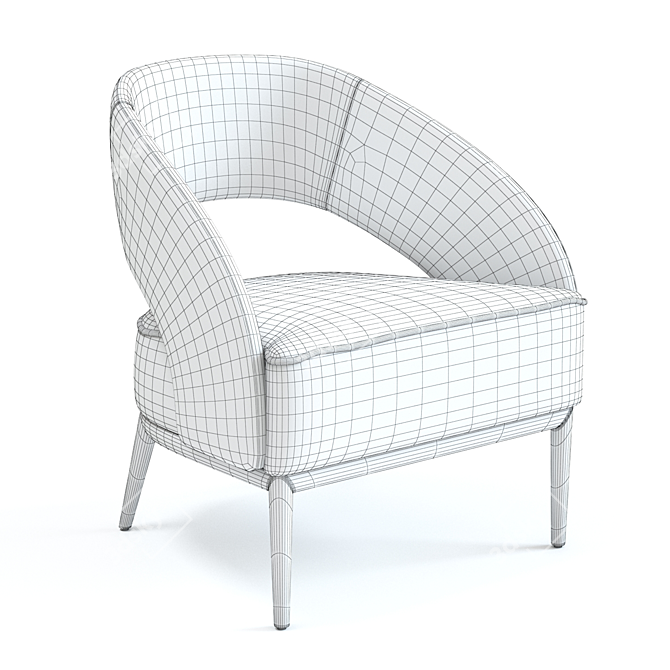 Sleek & Stylish Vision Armchair 3D model image 2