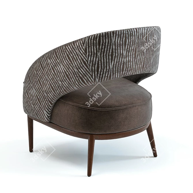 Sleek & Stylish Vision Armchair 3D model image 3