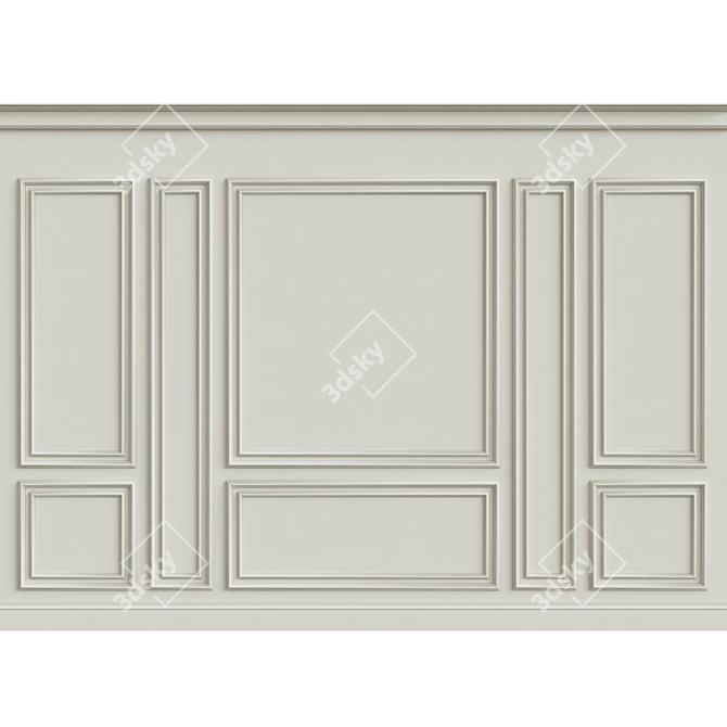 3D Wall Moulding: Vray & Corona-Compatible 3D model image 1