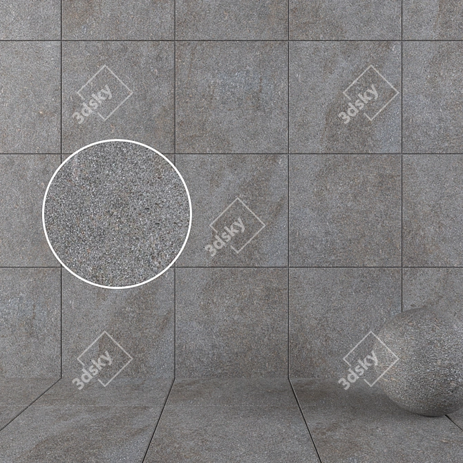 HD Multi-texture Wall Tiles - FOG Collection 3D model image 1