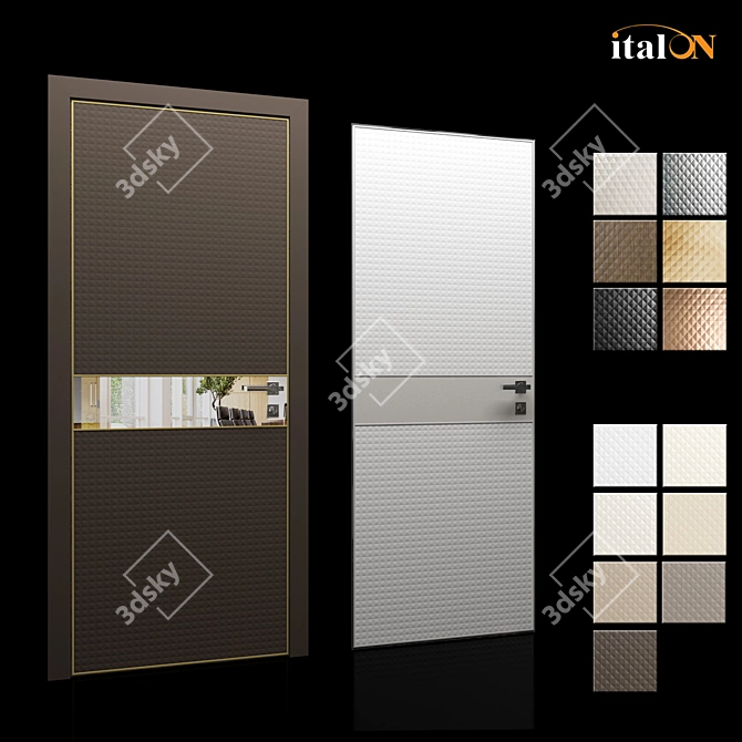 Modern Aluminum Swing Doors with Exclusive Design 3D model image 1