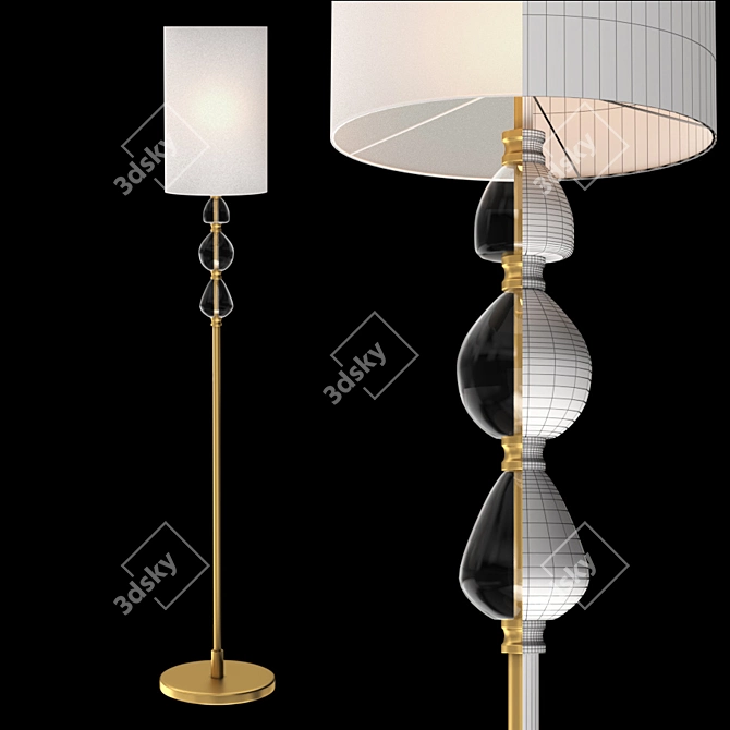 Timeless Elegance Odeon Floor Lamp 3D model image 1