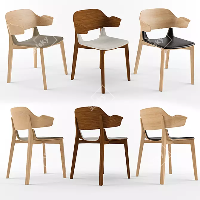 TON Leaf Armchair: Modern Design, Comfortable Seating 3D model image 2