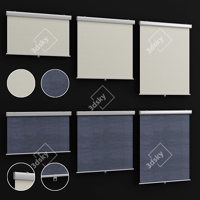 3D Roller Blinds: Max, Vray, Corona, OBJ, Render 3D model image 1