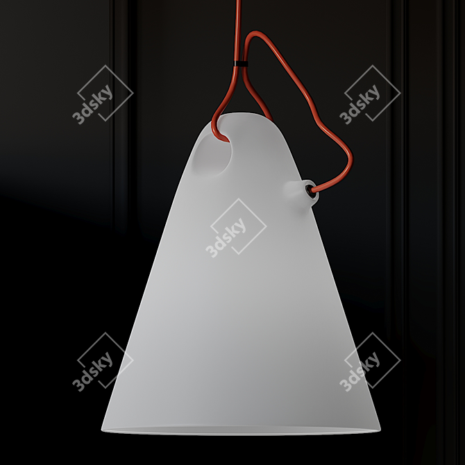 Trilly LED Pendant: Modern Elegance in Polyethylene 3D model image 1