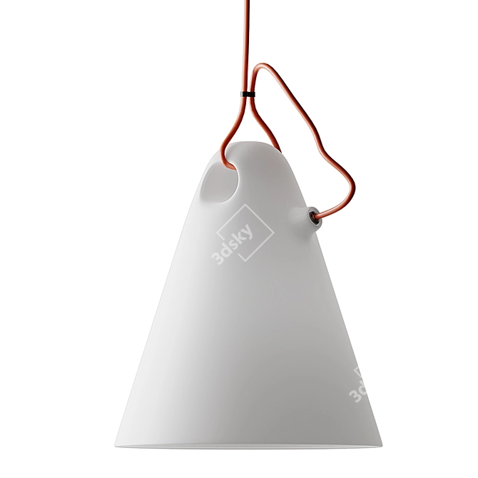 Trilly LED Pendant: Modern Elegance in Polyethylene 3D model image 3