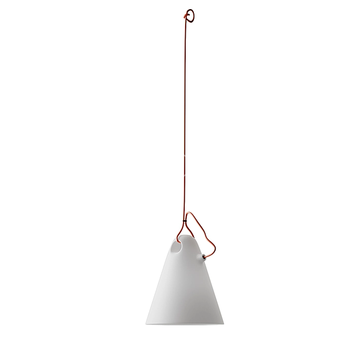 Trilly LED Pendant: Modern Elegance in Polyethylene 3D model image 5