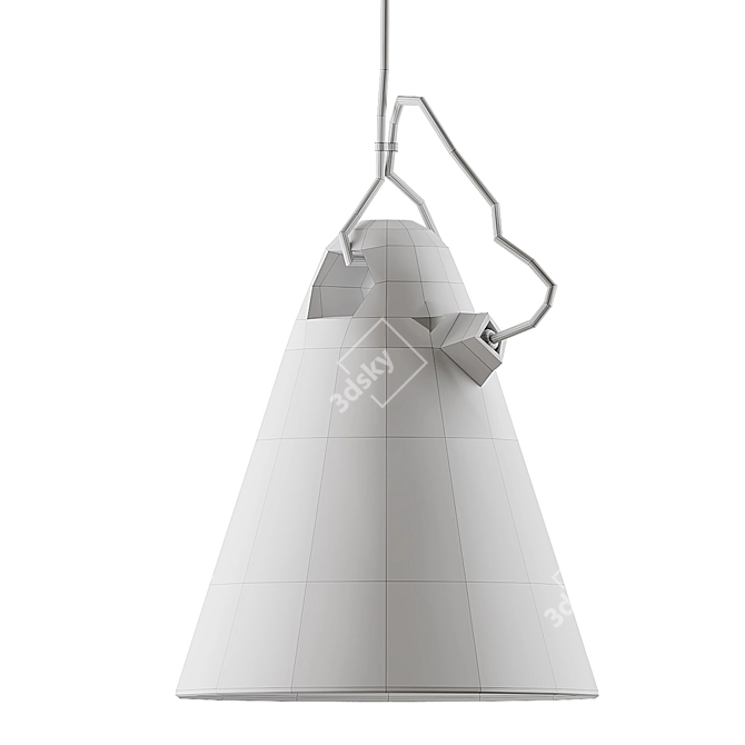 Trilly LED Pendant: Modern Elegance in Polyethylene 3D model image 6