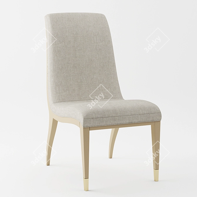 Elegant Fanfare Side Chair 3D model image 1