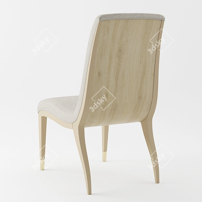 Elegant Fanfare Side Chair 3D model image 2