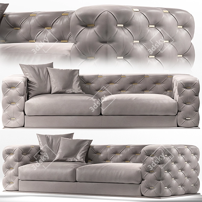 Luxurious Roberto Cavalli Turner Sofa 3D model image 1