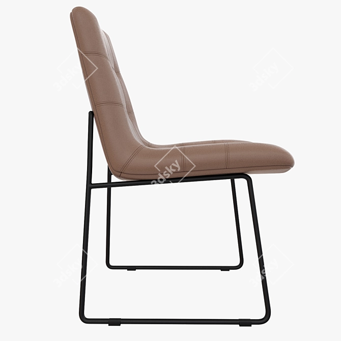 Sleek Carrie Dining Chair 3D model image 2