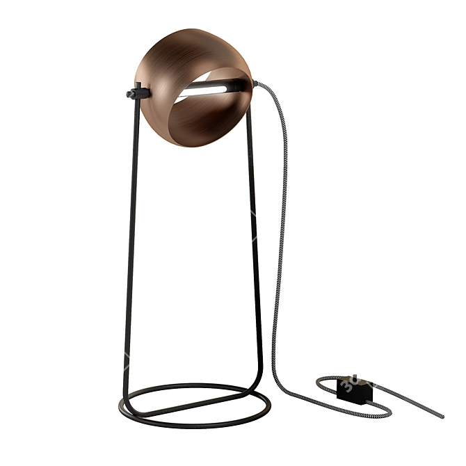 Elegant Illuminated Globe Table Lamp 3D model image 2