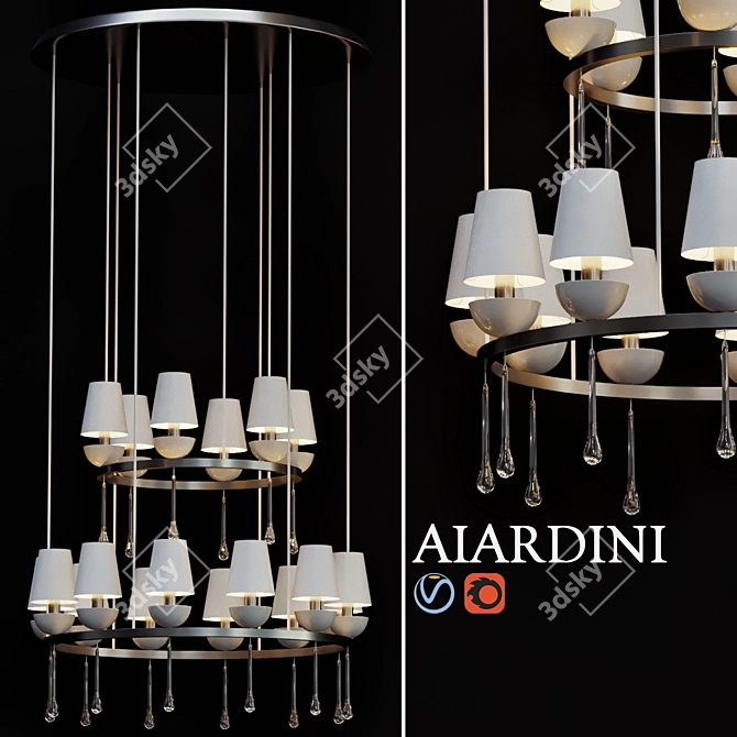 Elegance Illuminated: SINFONIA Chandelier 3D model image 1