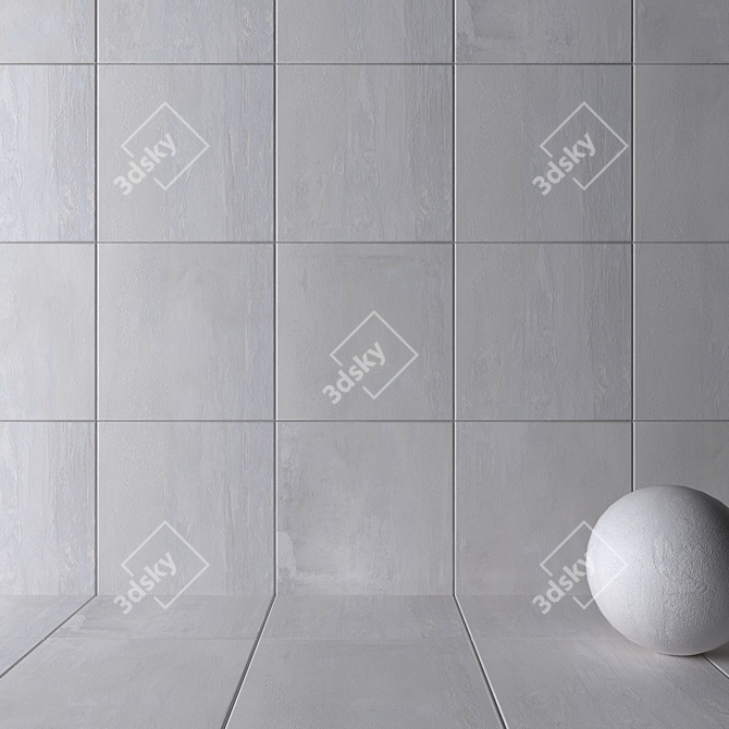 HD Multi-Texture Pearl Wall Tiles 3D model image 2