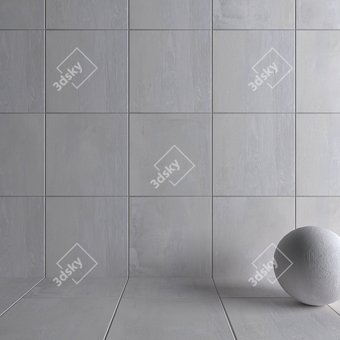 HD Multi-Texture Pearl Wall Tiles 3D model image 3