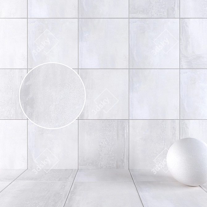 Pearl Wall Tiles: Stunning 3D HD Texture 3D model image 1
