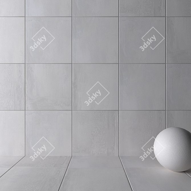 Pearl Wall Tiles: Stunning 3D HD Texture 3D model image 2