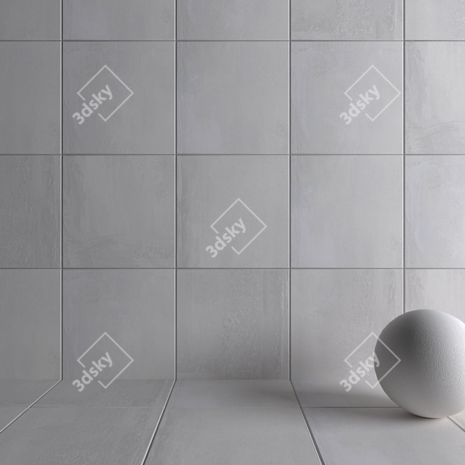 Pearl Wall Tiles: Stunning 3D HD Texture 3D model image 3