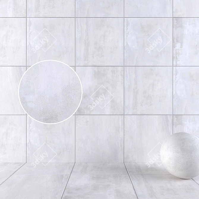 HD Multi-Texture Pearl Wall Tiles 3D model image 1