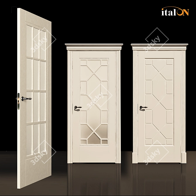 Classic Elegance: Solo Neoclassic Doors 3D model image 1