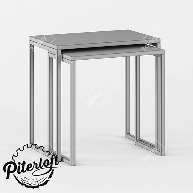 Compact Loft Table - Customizable Design 3D model image 2