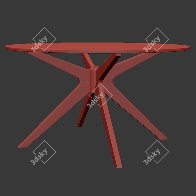 Elegant Saarinen Dining Set 3D model image 3