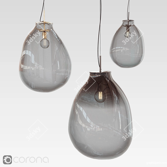 Bomma Tim Pendant Light: Sleek & Modern 3D model image 1