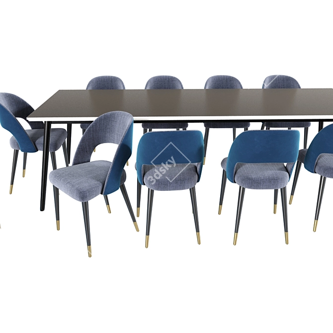 Contemporary Cline Dining Set 3D model image 2