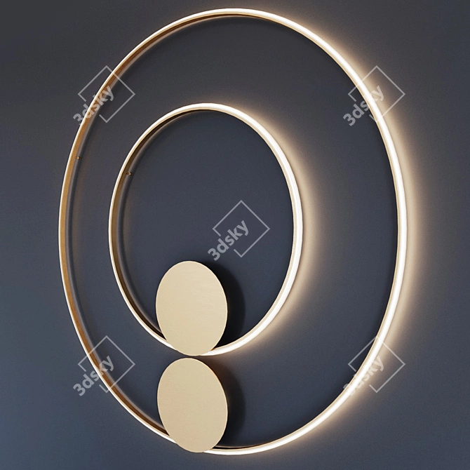 Sleek Fabbian Olympic Wall/Ceiling Lamp 3D model image 2