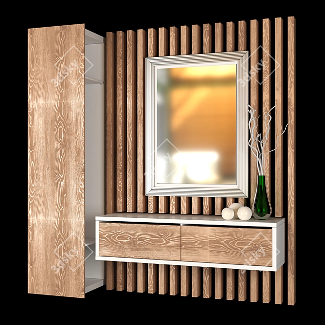 2250mm Hallway Wardrobe Cupboard 3D model image 1