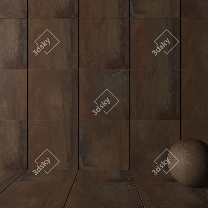 RUST Multi-Texture Wall Tiles 3D model image 2