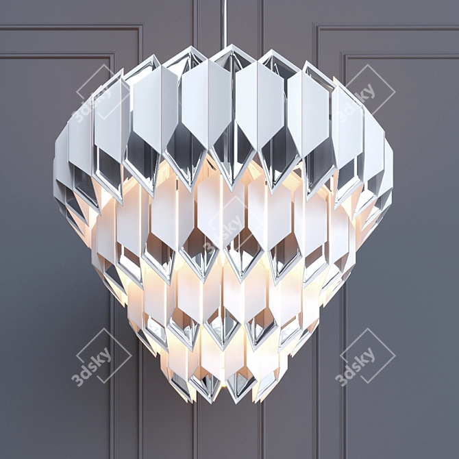 Modern Metal Pendant Light 3D model image 1