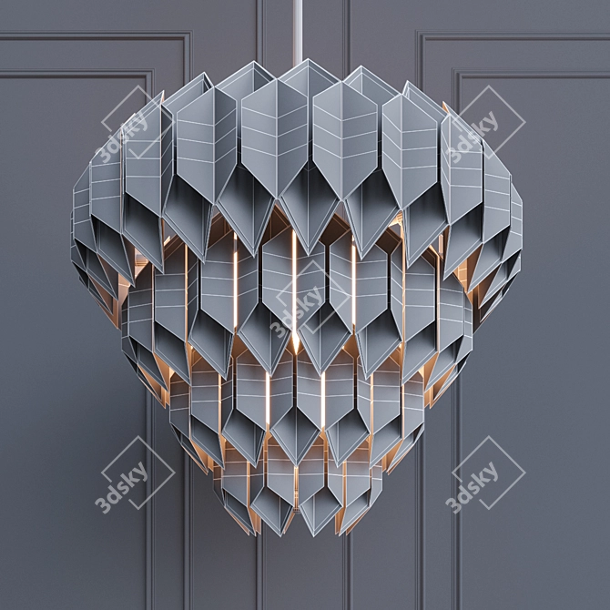 Modern Metal Pendant Light 3D model image 2