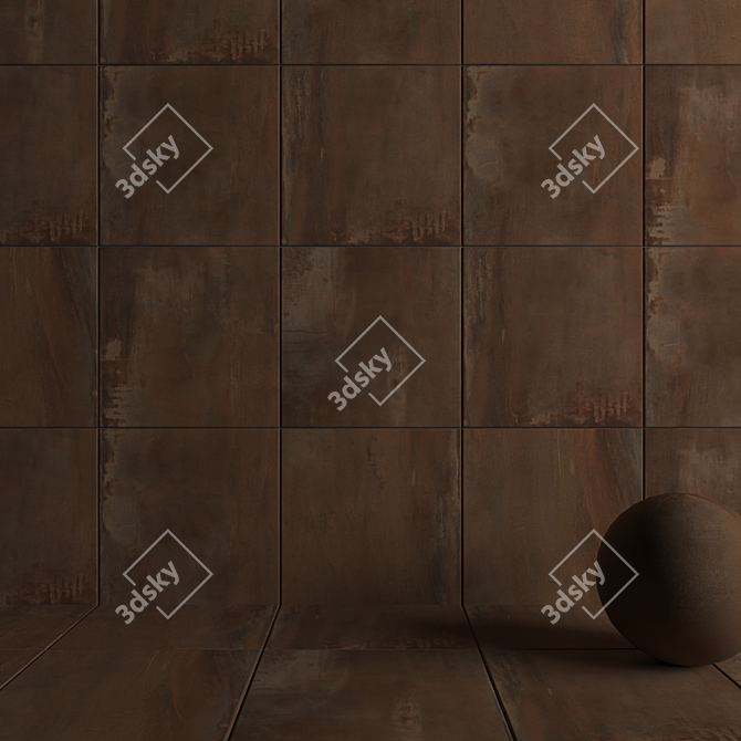Rust Collection: Multi-Texture Wall & Floor Tiles (160 Set) 3D model image 3