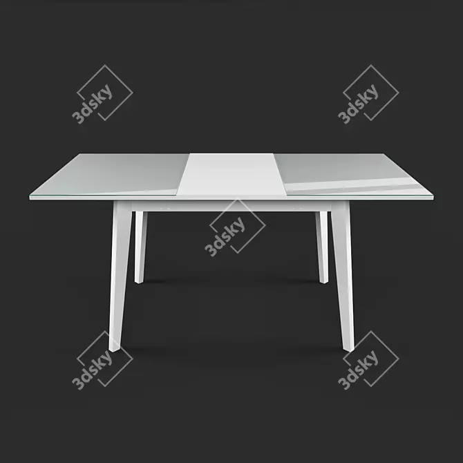 Minimalist Glossy Dining Table 3D model image 2