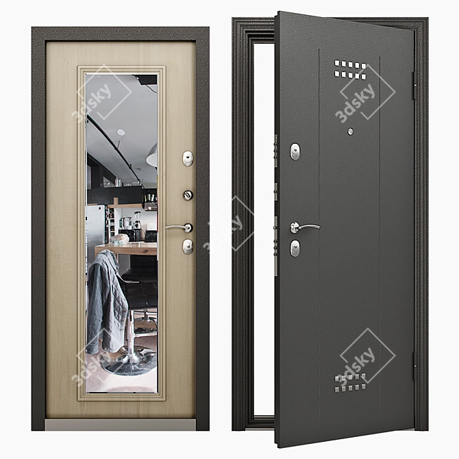 Secure and Stylish Torex Series Delta-M 11 Entrance Door 3D model image 1