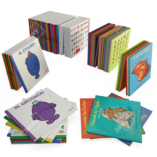 3D Kids Books Collection: Engaging, Educational & Fun! 3D model image 1