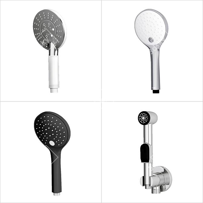 3-Function Hygienic Shower Heads 3D model image 1