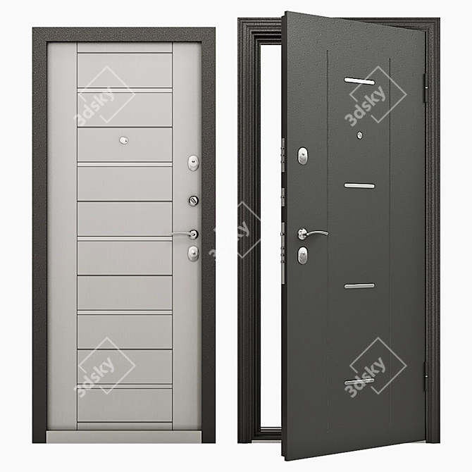 Delta-M 11 DL-1: Rugged Entrance Door with Quality Materials & Locks 3D model image 1